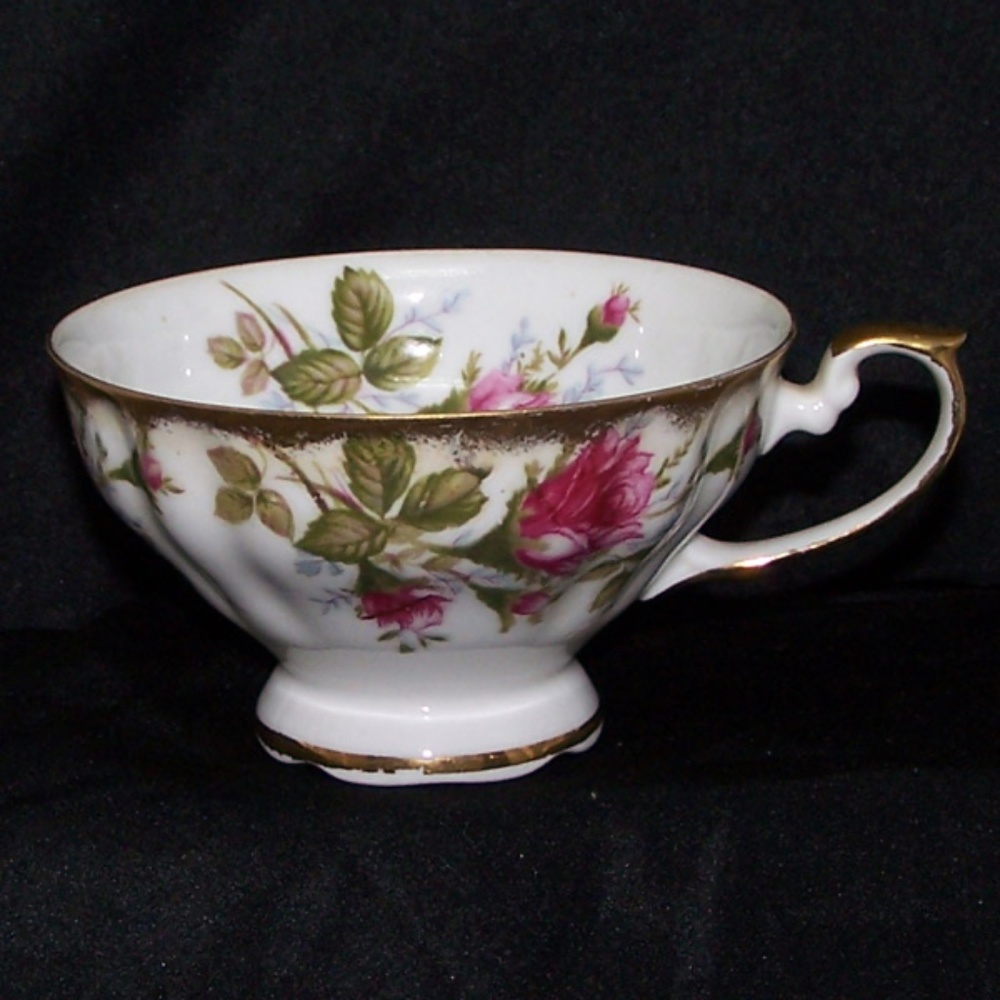 VTG Teacup Shafford Hand Painted Japan Pink Rose Gold